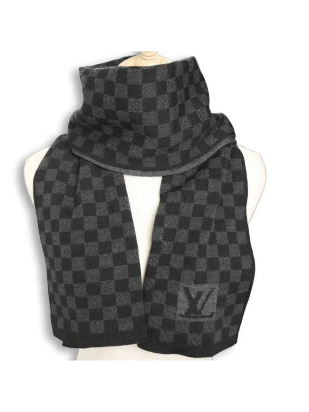 Louis Vuitton Damier Black Echarpe Petit Scarf